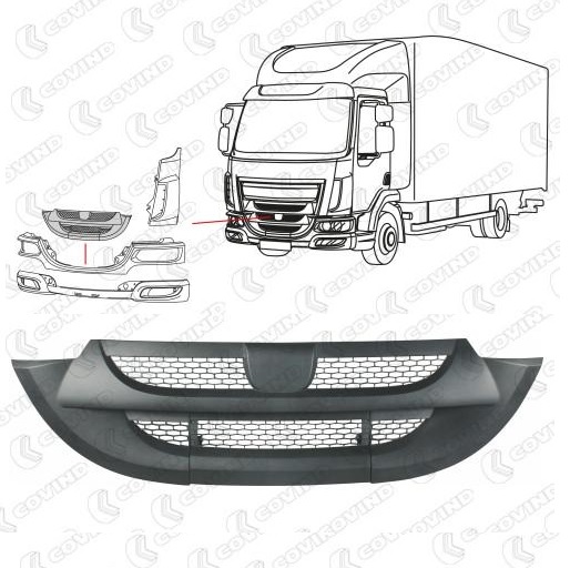 Mřížka chladiče masky kabiny DAF LF45, LF55 Euro 6