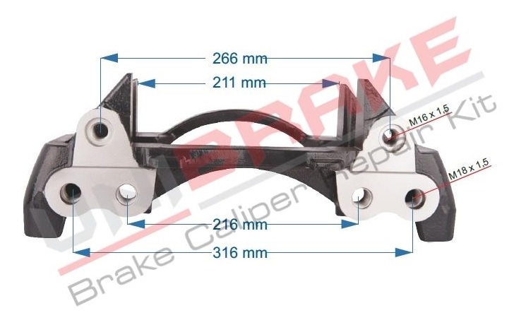 Sada opravárenská brzdového třmenu - držák KNORR SN6602/SN6592, BPW, SAF