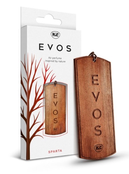 Osvěžovač vzduchu do auta K2 EVOS Sparta, závěsná dřevěná destička
