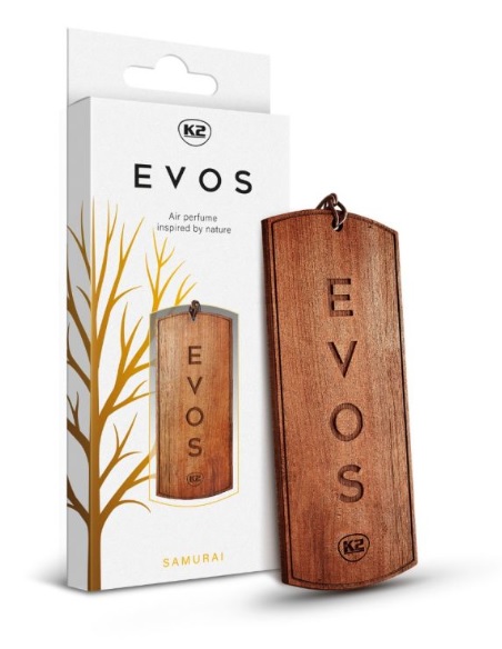 Osvěžovač vzduchu do auta K2 EVOS Samurai, závěsná dřevěná destička