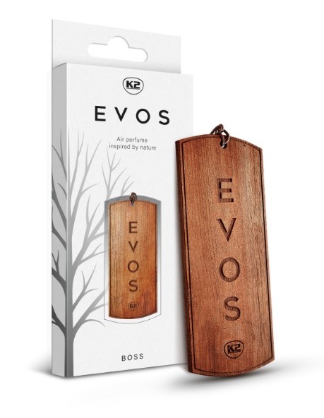 Osvěžovač vzduchu do auta K2 EVOS Boss, závěsná dřevěná destička