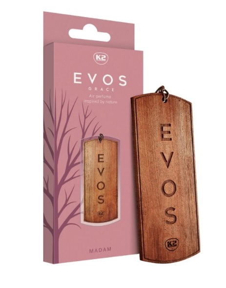 Osvěžovač vzduchu do auta K2 EVOS Madam, závěsná dřevěná destička