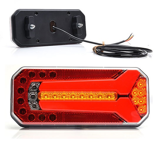 Svítilna zadní L/P 12V/24V LED /stop, odrazka, směrovka, pozička/, kabel 2,0m