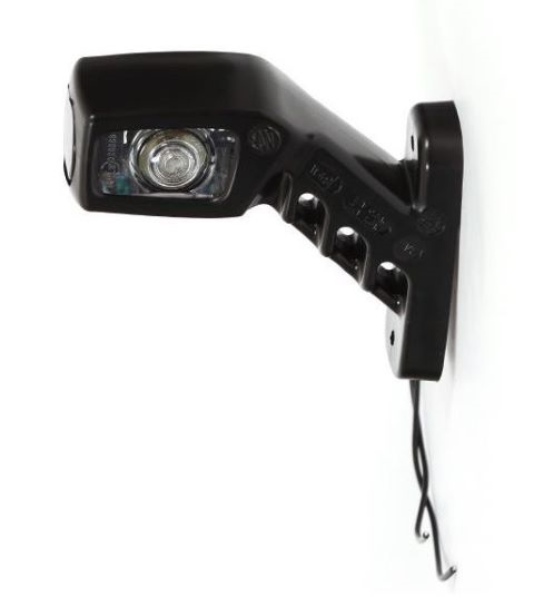 Svítilna poziční - tykadlo šikmá č/b/o LED L 12/24V krátká s kabelem 0,28m