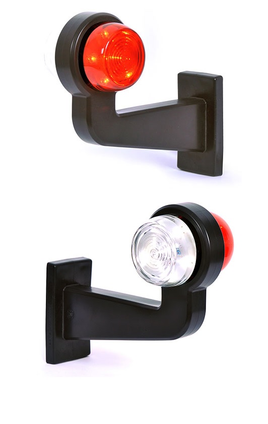 Svítilna poziční - tykadlo L 12V/24V 0,4/0,7W LED č/b krátká, kabel 0,4m