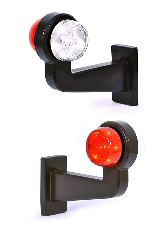 Svítilna poziční - tykadlo P 12V/24V 0,4/0,7W LED č/b krátká, kabel 0,4m