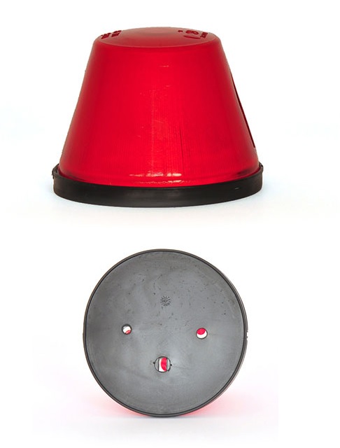 Svítilna zadní - brzdová 12V/24V žárovka, červená, bez kabelu