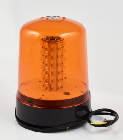 Maják výstražný jednozábleskový 12V/24V LED FLUX, pevná montáž, kabel 0,258m